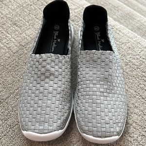 NWOT Woven Gray Slip-On Sneakers